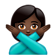 🙅🏿 Emoji Pessoa Fazendo Gesto De «não»: Pele Escura na WhatsApp 2.22.8.79.