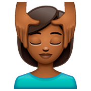 Emoji 💆🏾 Persona Che Riceve Un Massaggio: Carnagione Abbastanza Scura su WhatsApp 2.22.8.79.
