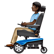 🧑🏿‍🦼 Emoji Pessoa Em Cadeira De Rodas Motorizada: Pele Escura na WhatsApp 2.22.8.79.