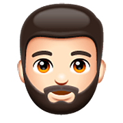 Emoji 🧔🏻 Uomo Con La Barba: Carnagione Chiara su WhatsApp 2.22.8.79.
