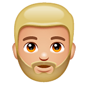 🧔🏼 Emoji Mann: mittelhelle Hautfarbe, Bart WhatsApp 2.22.8.79.