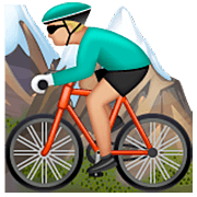 🚵🏼 Emoji Mountainbiker(in): mittelhelle Hautfarbe WhatsApp 2.22.8.79.