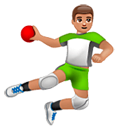 Émoji 🤾🏽 Personne Jouant Au Handball : Peau Légèrement Mate sur WhatsApp 2.22.8.79.