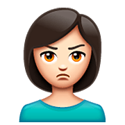 🙎🏻 Emoji schmollende Person: helle Hautfarbe WhatsApp 2.22.8.79.