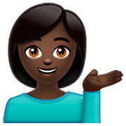 Emoji 💁🏿 Persona Al Punto Informazioni: Carnagione Scura su WhatsApp 2.22.8.79.
