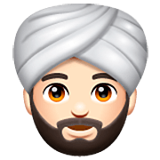 Emoji 👳🏻 Persona Con Turbante: Carnagione Chiara su WhatsApp 2.22.8.79.