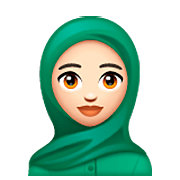 🧕🏻 Emoji Mujer Con Hiyab: Tono De Piel Claro en WhatsApp 2.22.8.79.