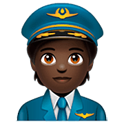 Emoji 🧑🏿‍✈️ Pilota: Carnagione Scura su WhatsApp 2.22.8.79.