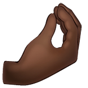 🤌🏿 Emoji zusammengedrückte Finger: dunkle Hautfarbe WhatsApp 2.22.8.79.