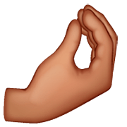 🤌🏽 Emoji zusammengedrückte Finger: mittlere Hautfarbe WhatsApp 2.22.8.79.