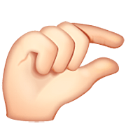 Emoji 🤏🏻 Mano Che Fa Il Gesto Del Pizzico: Carnagione Chiara su WhatsApp 2.22.8.79.
