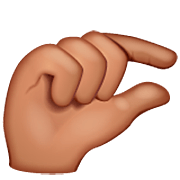 🤏🏽 Emoji Mão Beliscando: Pele Morena na WhatsApp 2.22.8.79.