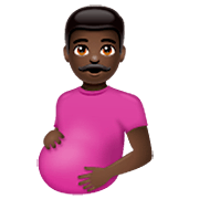 🫃🏿 Emoji Hombre Embarazado: Tono De Piel Oscuro en WhatsApp 2.22.8.79.