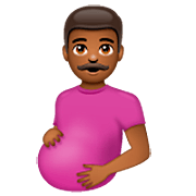 🫃🏾 Emoji Hombre Embarazado: Tono De Piel Oscuro Medio en WhatsApp 2.22.8.79.