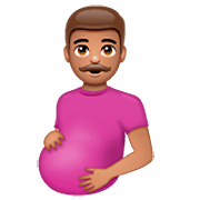 Emoji 🫃🏽 Uomo İncinta: Carnagione Olivastra su WhatsApp 2.22.8.79.