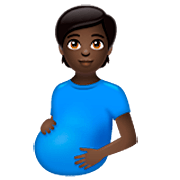 🫄🏿 Emoji Persona Embarazada: Tono De Piel Oscuro en WhatsApp 2.22.8.79.