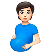 🫄🏻 Emoji Persona Embarazada: Tono De Piel Claro en WhatsApp 2.22.8.79.