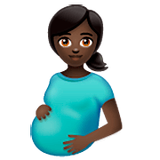 🤰🏿 Emoji Mujer Embarazada: Tono De Piel Oscuro en WhatsApp 2.22.8.79.