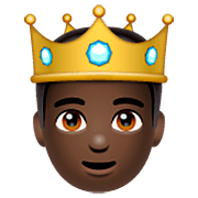 🤴🏿 Emoji Príncipe: Pele Escura na WhatsApp 2.22.8.79.