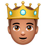 🤴🏽 Emoji Príncipe: Tono De Piel Medio en WhatsApp 2.22.8.79.