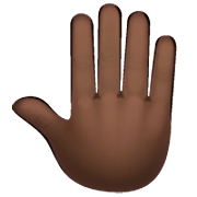 🤚🏿 Emoji erhobene Hand von hinten: dunkle Hautfarbe WhatsApp 2.22.8.79.