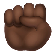 Emoji ✊🏿 Pugno: Carnagione Scura su WhatsApp 2.22.8.79.