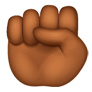 Emoji ✊🏾 Pugno: Carnagione Abbastanza Scura su WhatsApp 2.22.8.79.