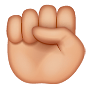 ✊🏼 Emoji Puño En Alto: Tono De Piel Claro Medio en WhatsApp 2.22.8.79.