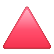 🔺 Emoji rotes Dreieck mit der Spitze nach oben WhatsApp 2.22.8.79.