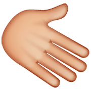 🫱🏼 Emoji Mano Derecha: Tono De Piel Claro Medio en WhatsApp 2.22.8.79.