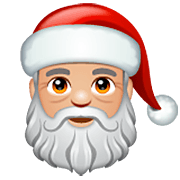 🎅🏼 Emoji Papá Noel: Tono De Piel Claro Medio en WhatsApp 2.22.8.79.