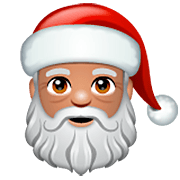 Emoji 🎅🏽 Babbo Natale: Carnagione Olivastra su WhatsApp 2.22.8.79.