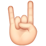 🤘🏻 Emoji Saudação Do Rock: Pele Clara na WhatsApp 2.22.8.79.