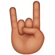 🤘🏽 Emoji Saudação Do Rock: Pele Morena na WhatsApp 2.22.8.79.