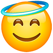 Emoji 😇 Faccina Con Sorriso E Aureola su WhatsApp 2.22.8.79.