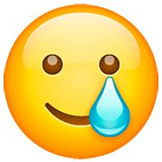 Emoji 🥲 Faccina Sorridente Con Lacrima su WhatsApp 2.22.8.79.
