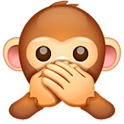 🙊 Emoji sich den Mund zuhaltendes Affengesicht WhatsApp 2.22.8.79.