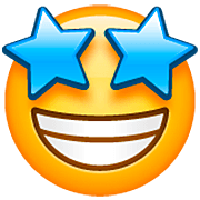🤩 Emoji Cara Sonriendo Con Estrellas en WhatsApp 2.22.8.79.