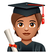 Emoji 🧑🏽‍🎓 Studente: Carnagione Olivastra su WhatsApp 2.22.8.79.