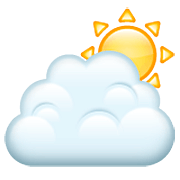 ⛅ Emoji Sol Detrás De Una Nube en WhatsApp 2.22.8.79.