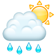 🌦️ Emoji Sol Detrás De Una Nube Con Lluvia en WhatsApp 2.22.8.79.