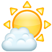 🌤️ Emoji Sol Detrás De Una Nube Pequeña en WhatsApp 2.22.8.79.