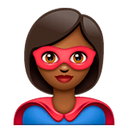 🦸🏾 Emoji Personaje De Superhéroe: Tono De Piel Oscuro Medio en WhatsApp 2.22.8.79.