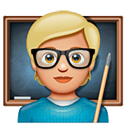 Emoji 🧑🏼‍🏫 Insegnante: Carnagione Abbastanza Chiara su WhatsApp 2.22.8.79.