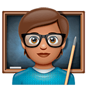 Emoji 🧑🏽‍🏫 Insegnante: Carnagione Olivastra su WhatsApp 2.22.8.79.