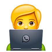 Emoji 🧑‍💻 Persona Esperta Di Tecnologia su WhatsApp 2.22.8.79.