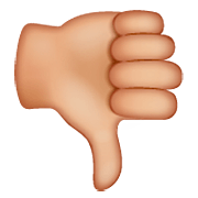 👎🏼 Emoji Daumen runter: mittelhelle Hautfarbe WhatsApp 2.22.8.79.
