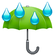Émoji ☔ Parapluie Avec Gouttes De Pluie sur WhatsApp 2.22.8.79.