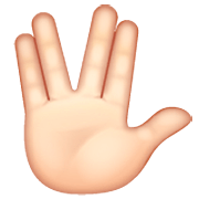 Emoji 🖖🏻 Saluto Vulcaniano: Carnagione Chiara su WhatsApp 2.22.8.79.