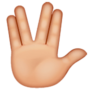 🖖🏼 Emoji vulkanischer Gruß: mittelhelle Hautfarbe WhatsApp 2.22.8.79.